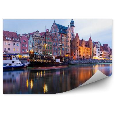 Fototapeta Městské lodě pohyb vody budov