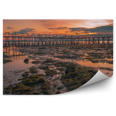 Samolepící fototapeta Vysoké molo město děti moře