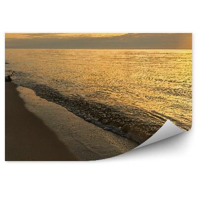 Samolepící fototapeta Oranžové sluneční stopy v písku