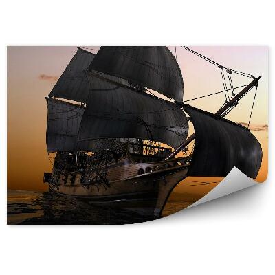 Fototapeta na zeď Loď loď bílé plachty západ slunce