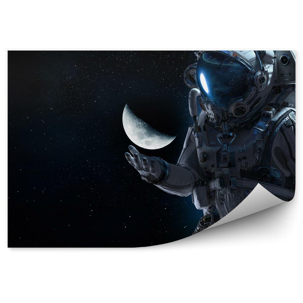 Fototapeta Astronaut raketa planeta slunce nebe hvězdy