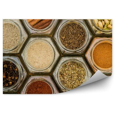 Fototapeta na zeď Šestiúhelníky ve sklenicích na koření