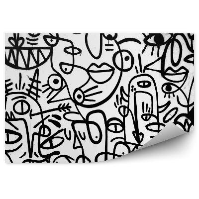 Fototapeta Černobílé graffiti
