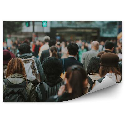 Fototapeta na zeď Dav lidí Japonsko dopravní křižovatka