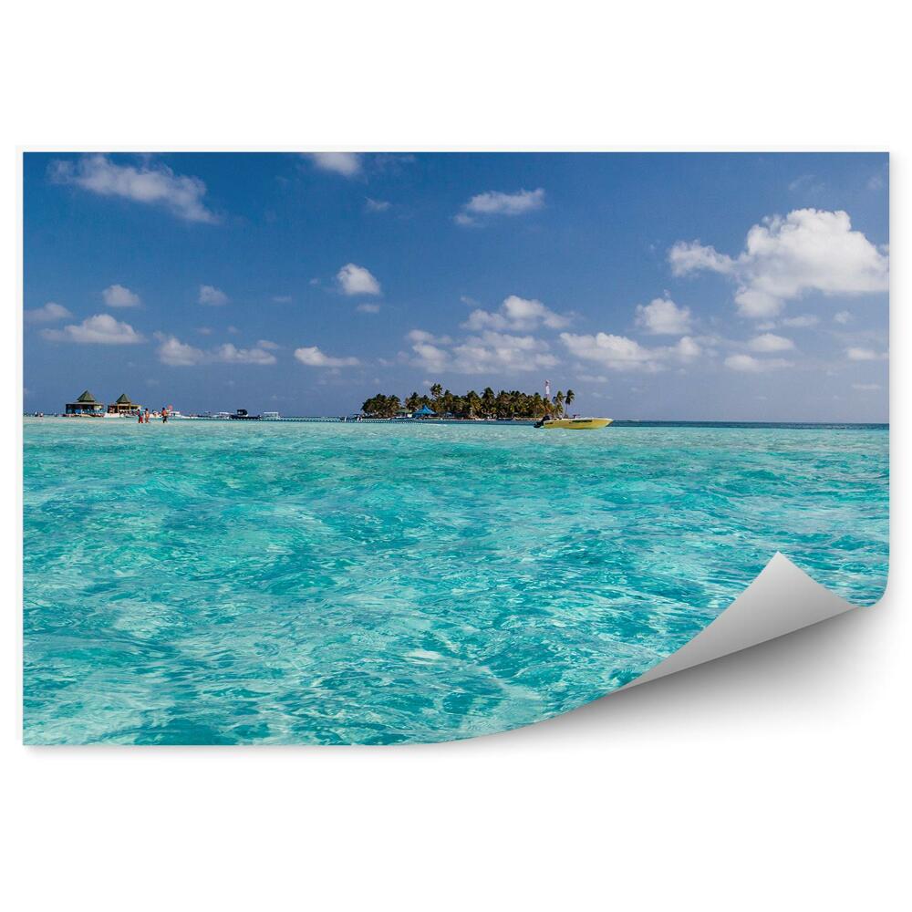 Fototapeta Domy loď rostliny čistá voda