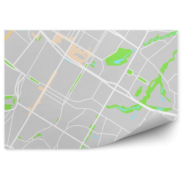 Samolepící fototapeta Plán města pohled shora