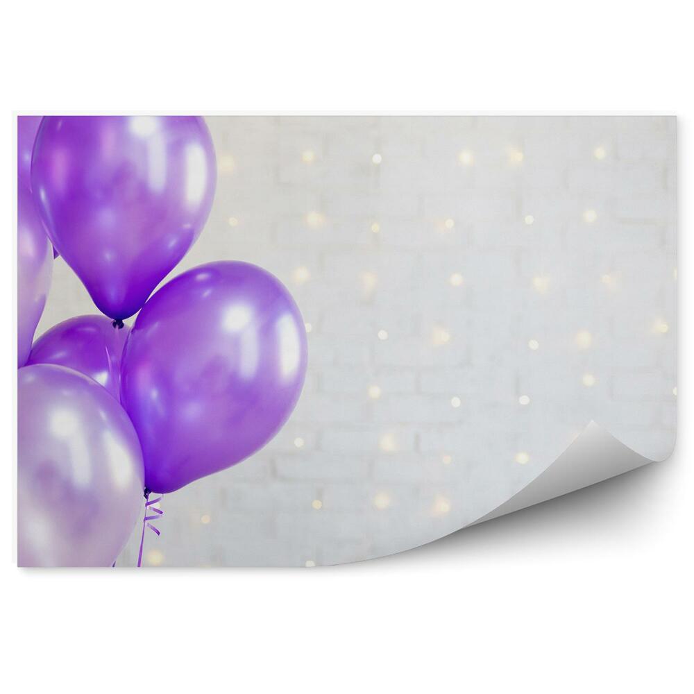 Samolepící fototapeta Barevné balónky cihla