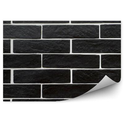 Fototapeta na zeď Černé cihly s bílou maltou