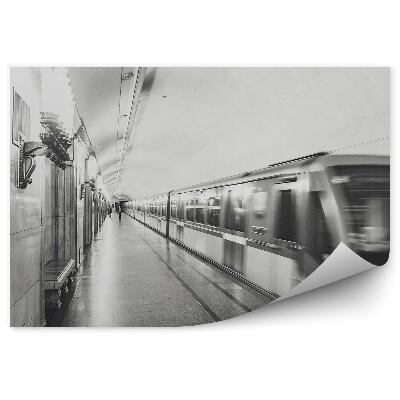 Samolepící fototapeta Stará stanice metra tunel vlaková doprava