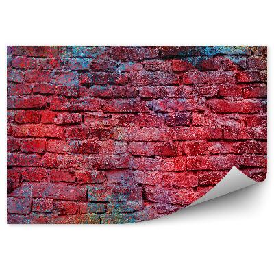 Fototapeta Cihlová zeď s barevnými graffiti