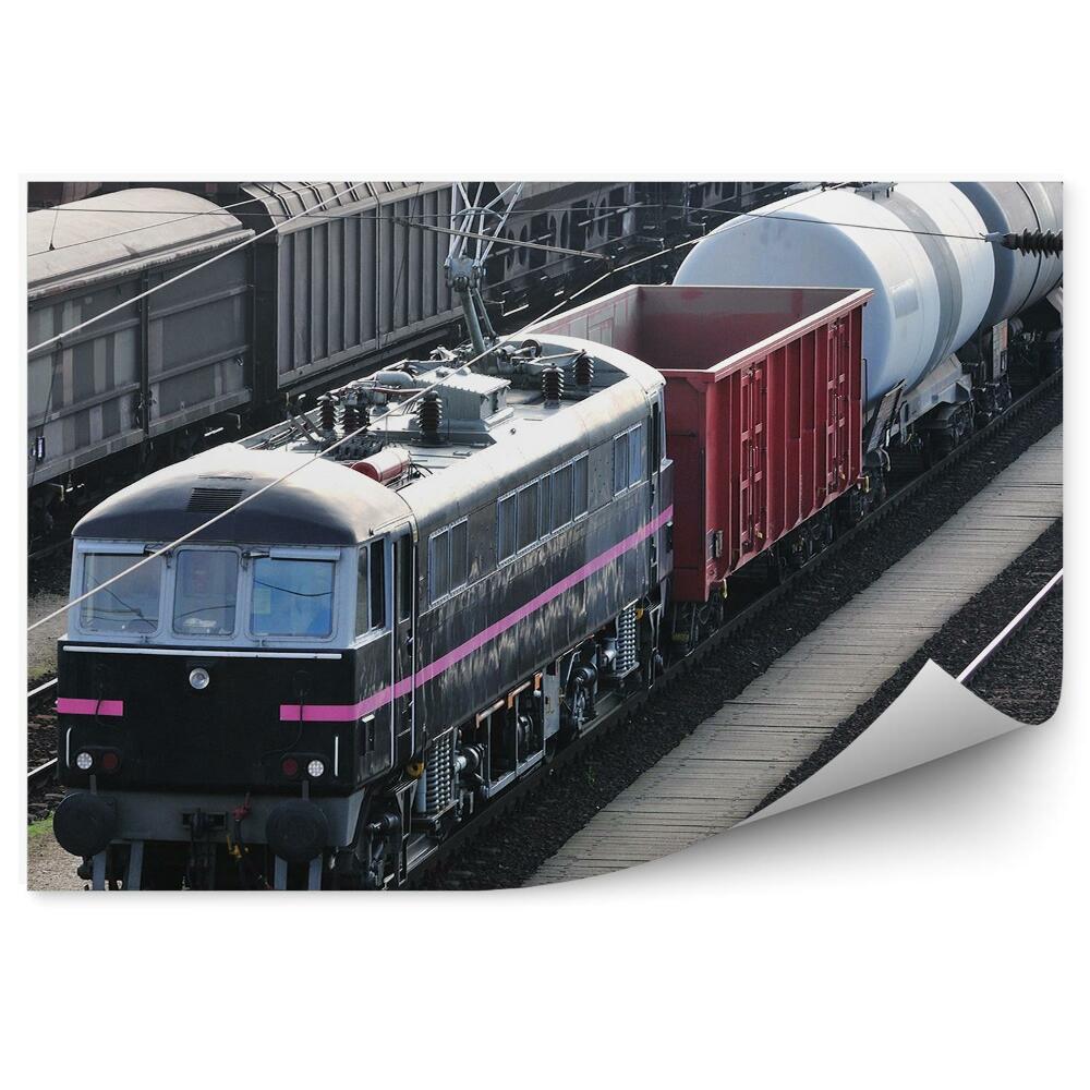 Samolepící fototapeta Nádraží vlaky auta