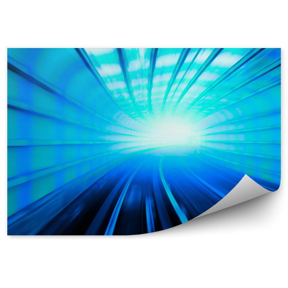 Fototapeta Zelený modrý tunel