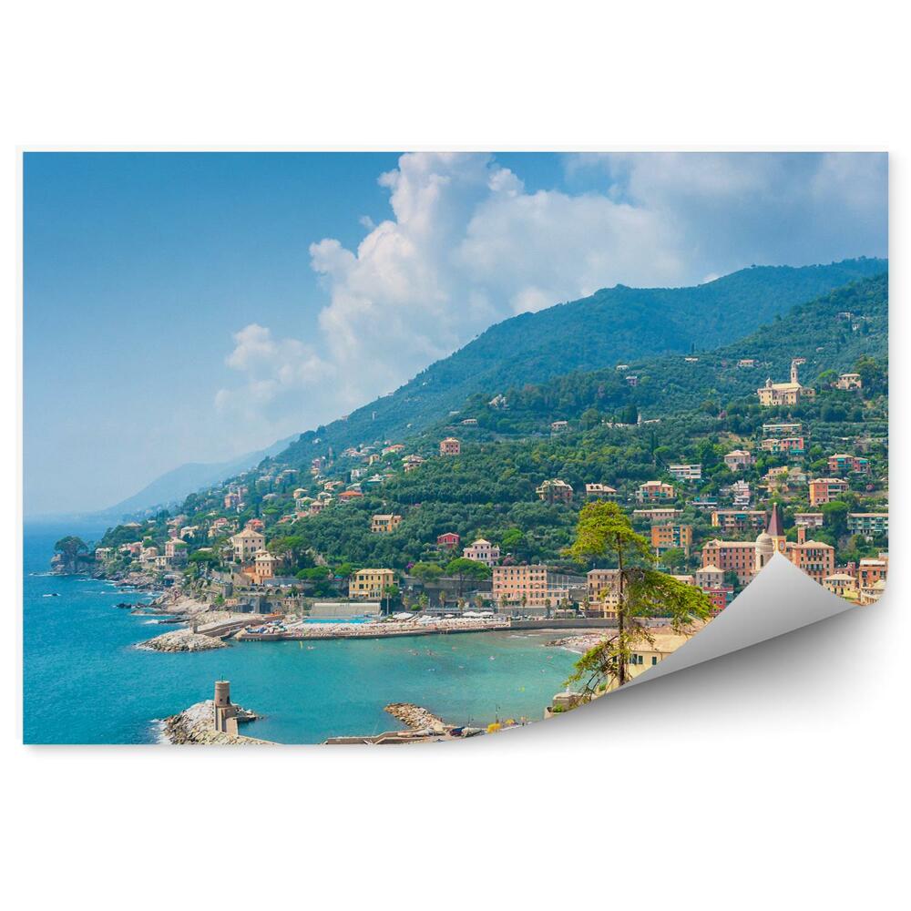 Fototapeta na zeď Pobřeží Itálie město kopce voda