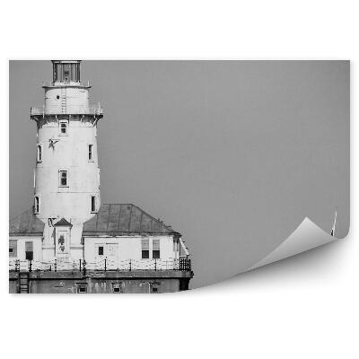 Tapeta Mrakodrapy oceán světla stromy obloha mraky