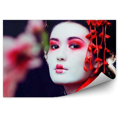 Samolepící fototapeta Gejša Japonsko líčení kimono