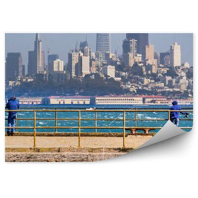 Samolepící fototapeta Tropický ostrov oceán obloha mraky palmy