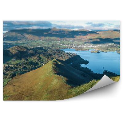 Samolepící fototapeta Panoramatický výhled na jezera a kopce