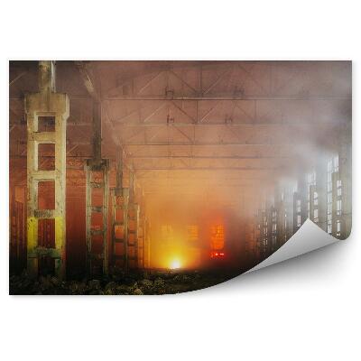 Fototapeta na zeď Továrna požární kouř světlo