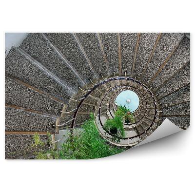 Fototapeta na zeď Itálie točité schodiště v bytovém domě rostliny