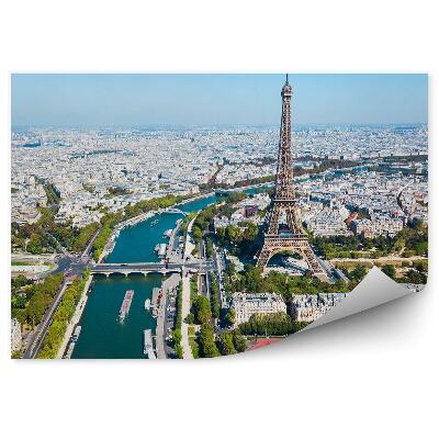 Fototapeta Černobílá katedrála Notre Dam Paříž Francie budovy lampy