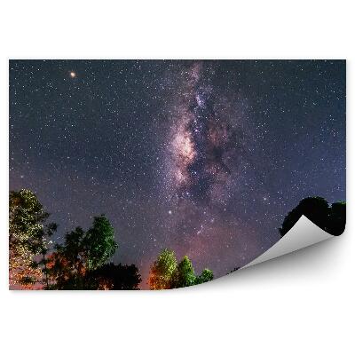 Fototapeta na zeď Modré fialové pozadí hvězdy galaxie