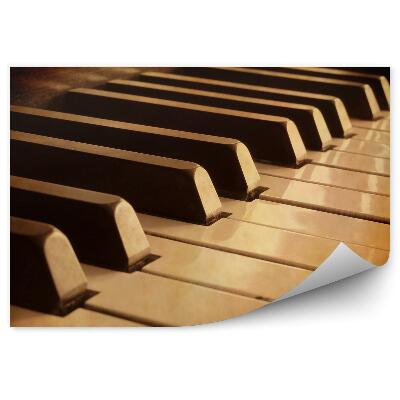 Fototapeta na zeď Klavírní klávesy sépiová perspektiva