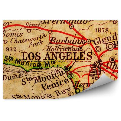 Fototapeta na zeď Stará mapa Los Angeles
