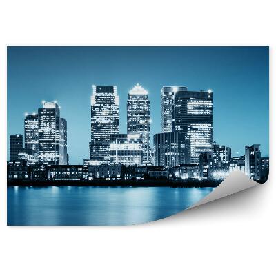 Fototapeta Panorama města oceán mrakodrapy světlo