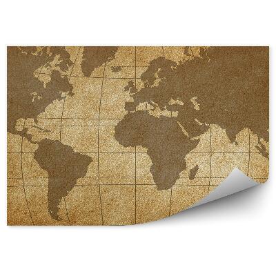 Fototapeta Stará mapa světa světadílů