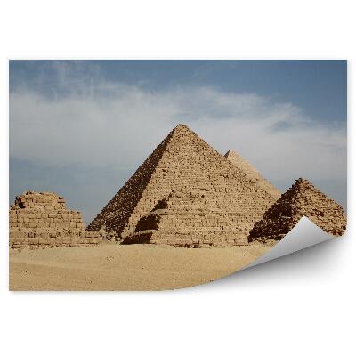 Fototapeta na zeď Pyramidy v Gíze písek