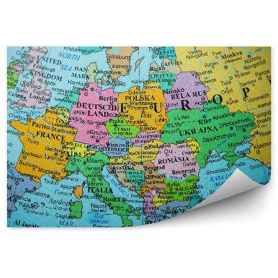 Fototapeta Globus Mapa zemí Evropy