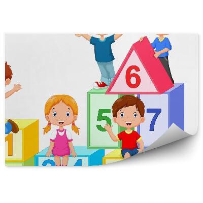 Fototapeta Čísla tvary usmívající se děti