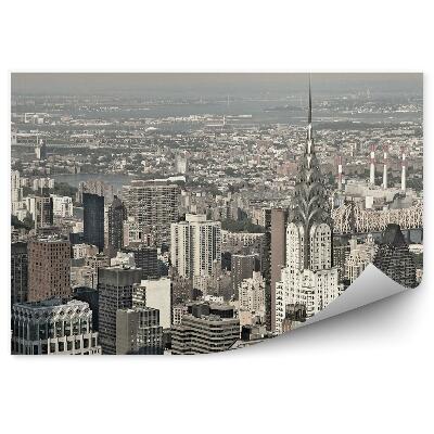 Fototapeta Sépiové mrakodrapy Manhattan Hudson River New York