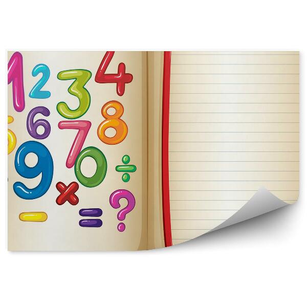 Fototapeta na zeď Matematický sešit čísla čísla děti škola