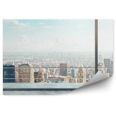 Fototapeta Krajina pohled na město z okna