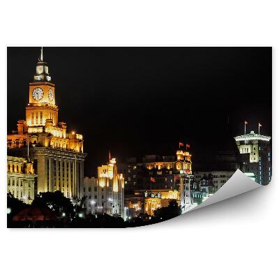 Fototapeta Město krajina lidé noční světlo