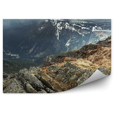 Samolepící fototapeta Sudety hory tmavé mraky