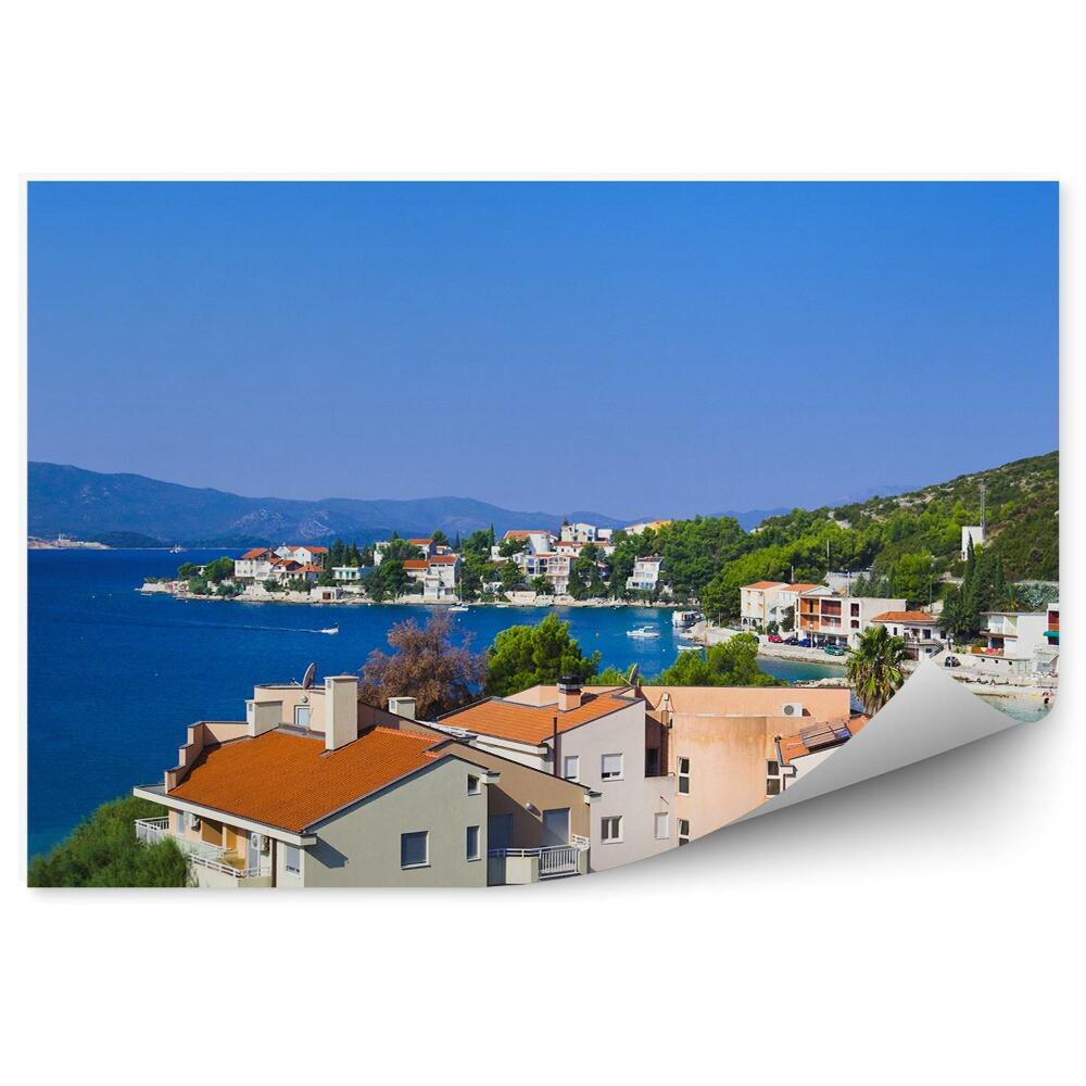 Fototapeta na zeď Město voda vegetace ostrovy domy