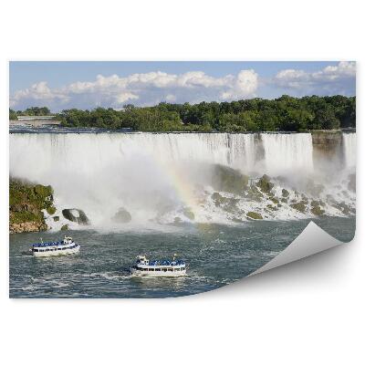 Fototapeta na zeď Rainbow Falls Niagara Falls turisté lodě
