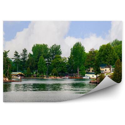 Samolepící fototapeta Krásná pláž ostrov Aitutaki palmy oceán nebe mraky