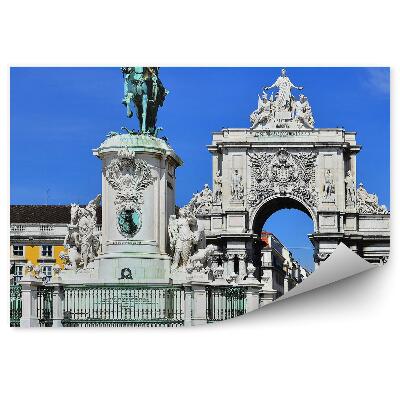 Fototapeta na zeď Akvadukt budovy stromy obloha nebe Lisabon