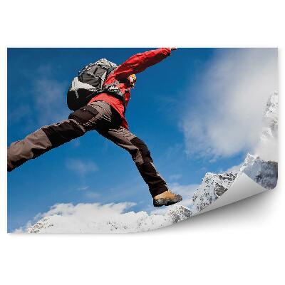 Fototapeta Turistické himálajské hory sníh zimní obloha