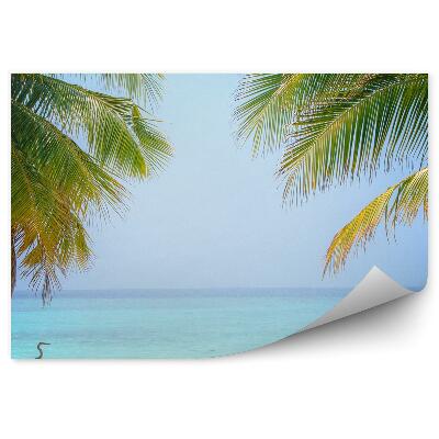 Samolepící fototapeta Luxusní tropický pták palmy