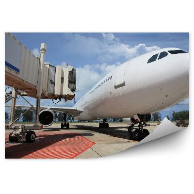 Fototapeta Zaparkovaný letoun letištní pás