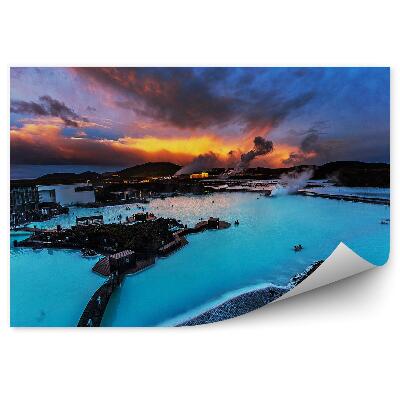 Fototapeta na zeď Modrá laguna voda Island turisté