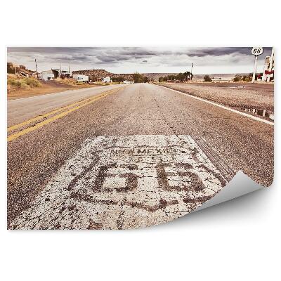 Fototapeta na zeď Stará silnice 66 ulice zatažená obloha