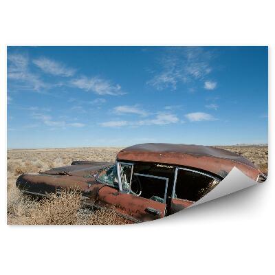 Fototapeta na zeď Staré rezavé auto uprostřed pouště Nové Mexiko