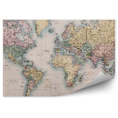 Samolepící fototapeta Stará mapa světa retro vintage