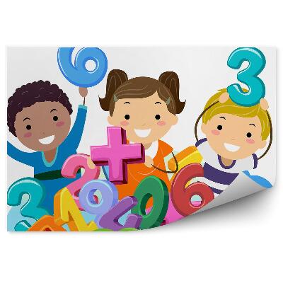 Samolepící fototapeta Čísla matematika šťastné děti čísla