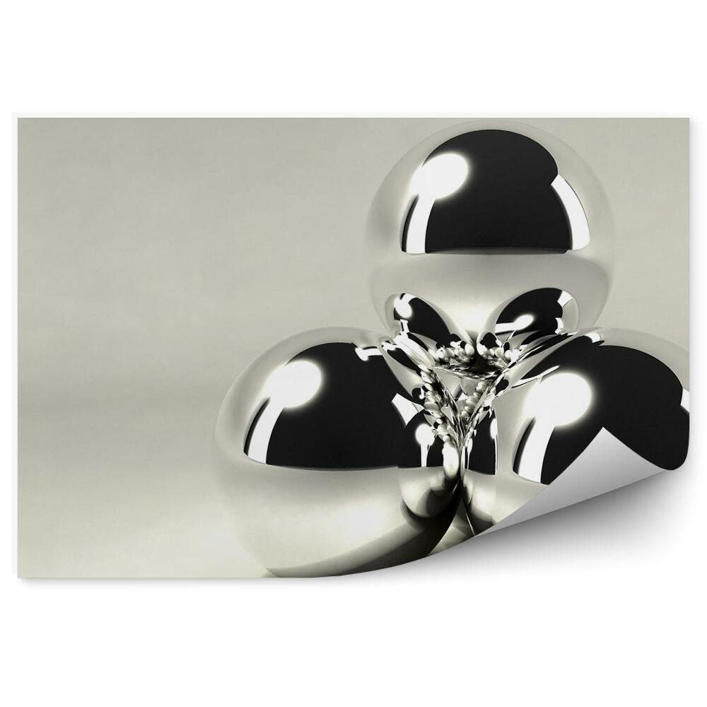 Samolepící fototapeta Stříbrné pyramidové míčky